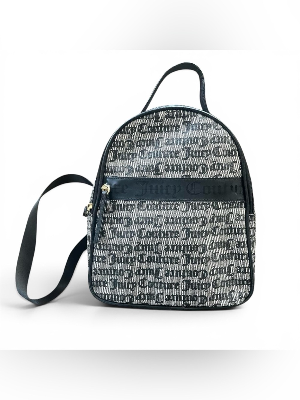 Juicy Couture Black & Gray Monogram Mini Backpack